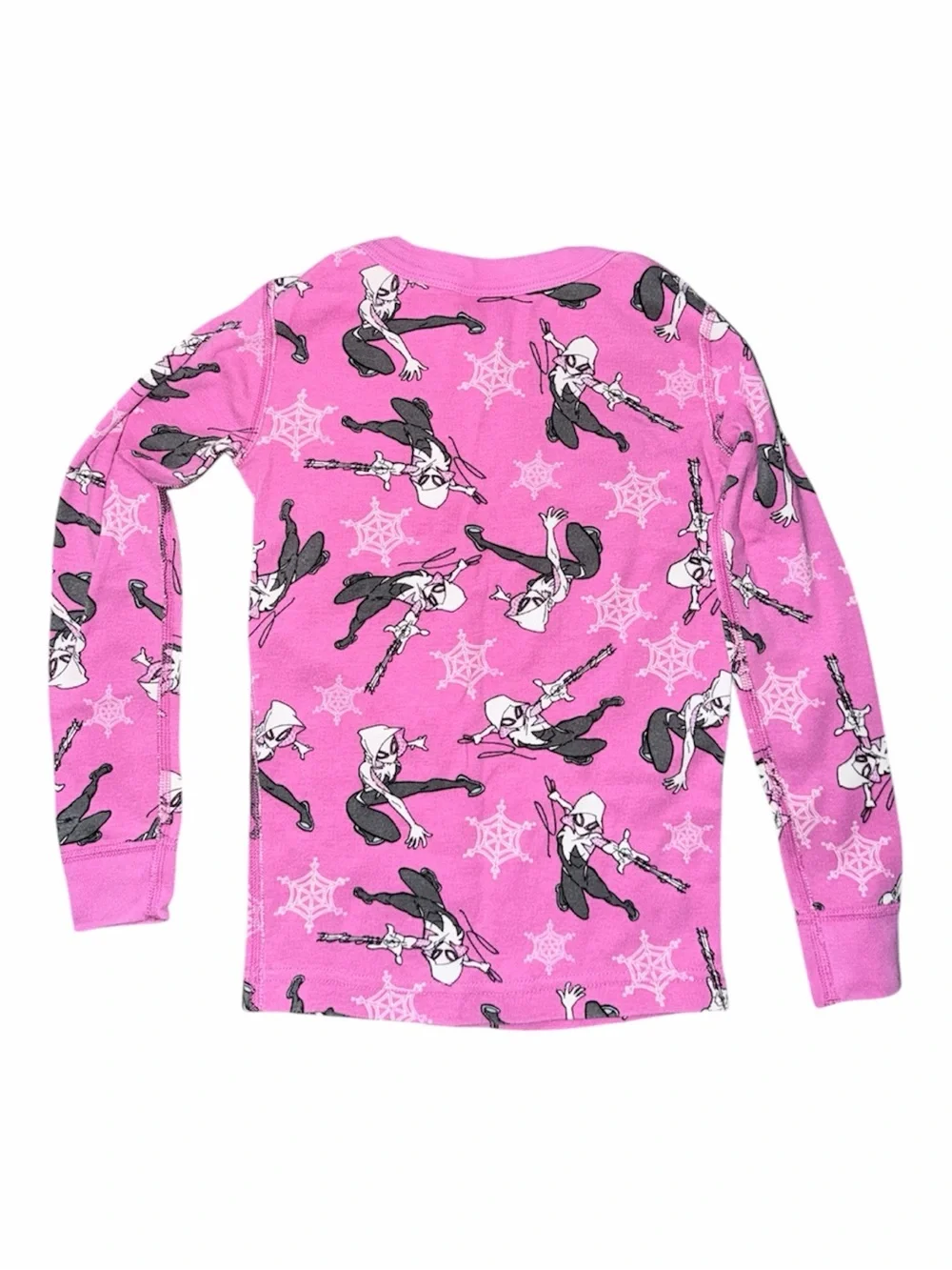 Hanna Andersson Pink Spider-Web Character Two-Piece Pajama Set